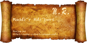 Madár Róbert névjegykártya