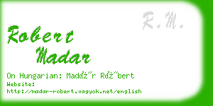 robert madar business card
